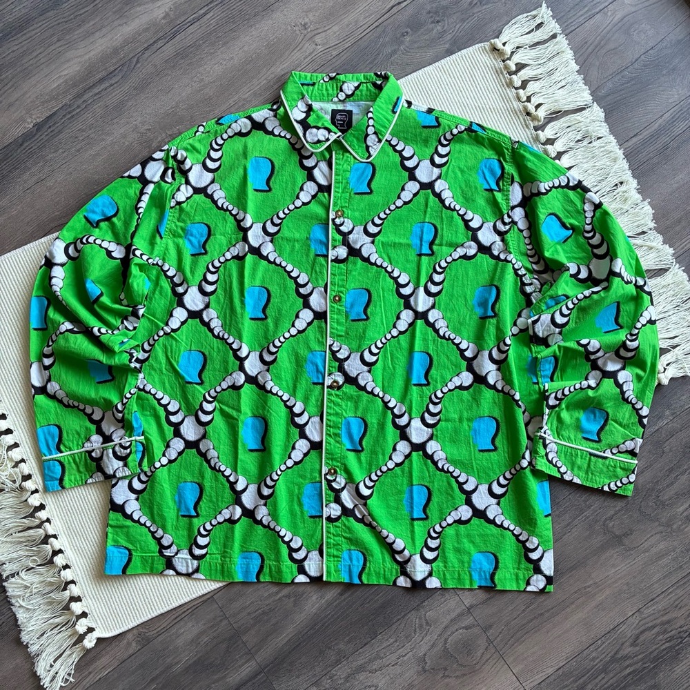 BRAIN DEAD Bubble Pajama Top Green Shirt